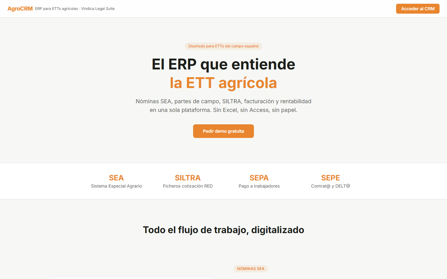 AgroCRM — ERP para empresas de trabajo temporal agrícolas