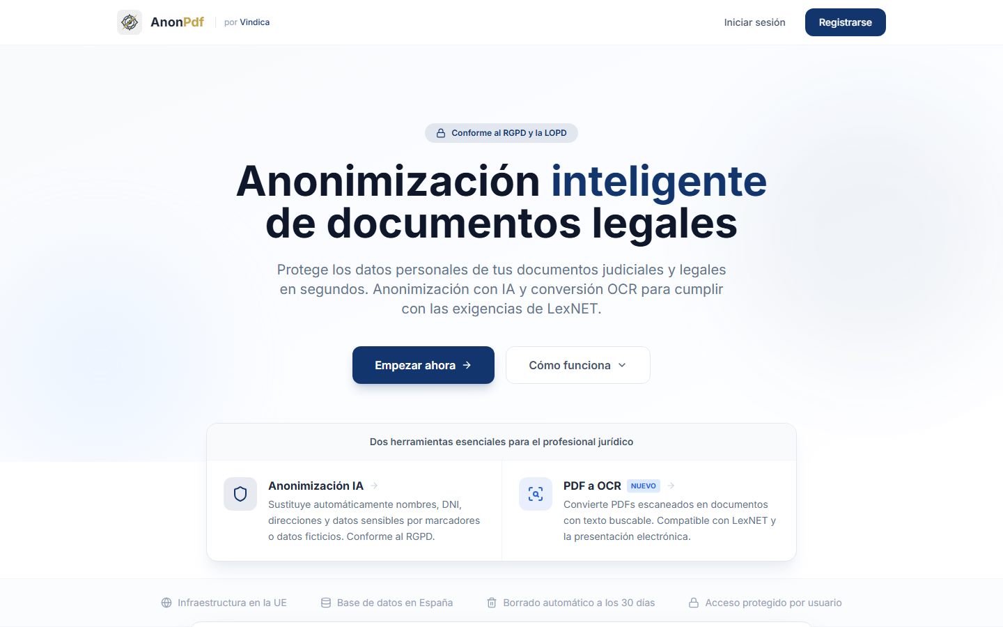AnonPDF — anonimización de documentos legales