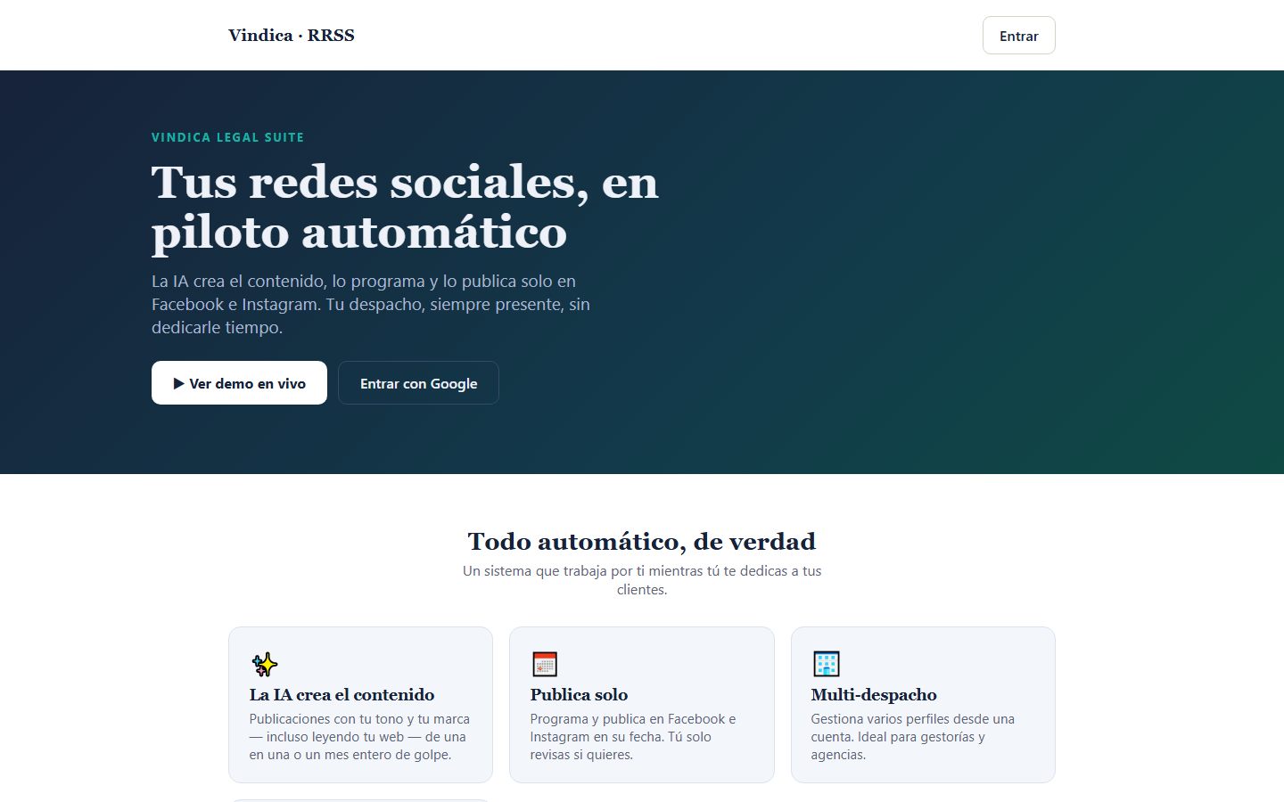 Publicador de RRSS — redes sociales en piloto automático